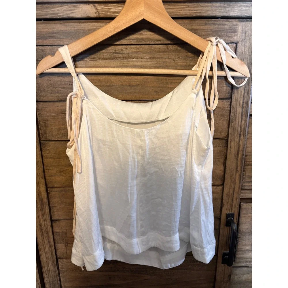 Intimately Free People White Tie Shoulder Cami Tank Top Ivory Medium Boho